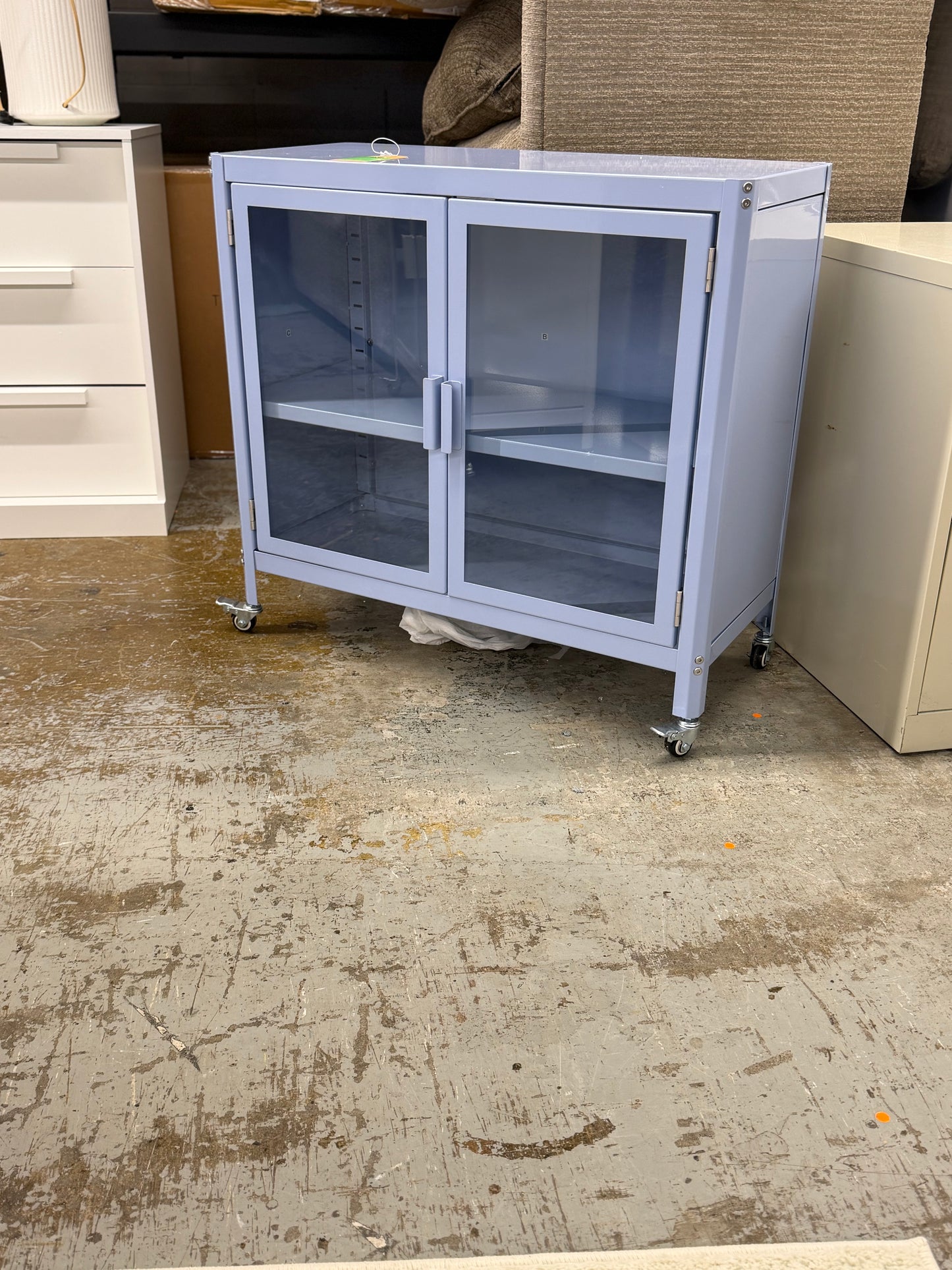 2 Door Blue Cabinet