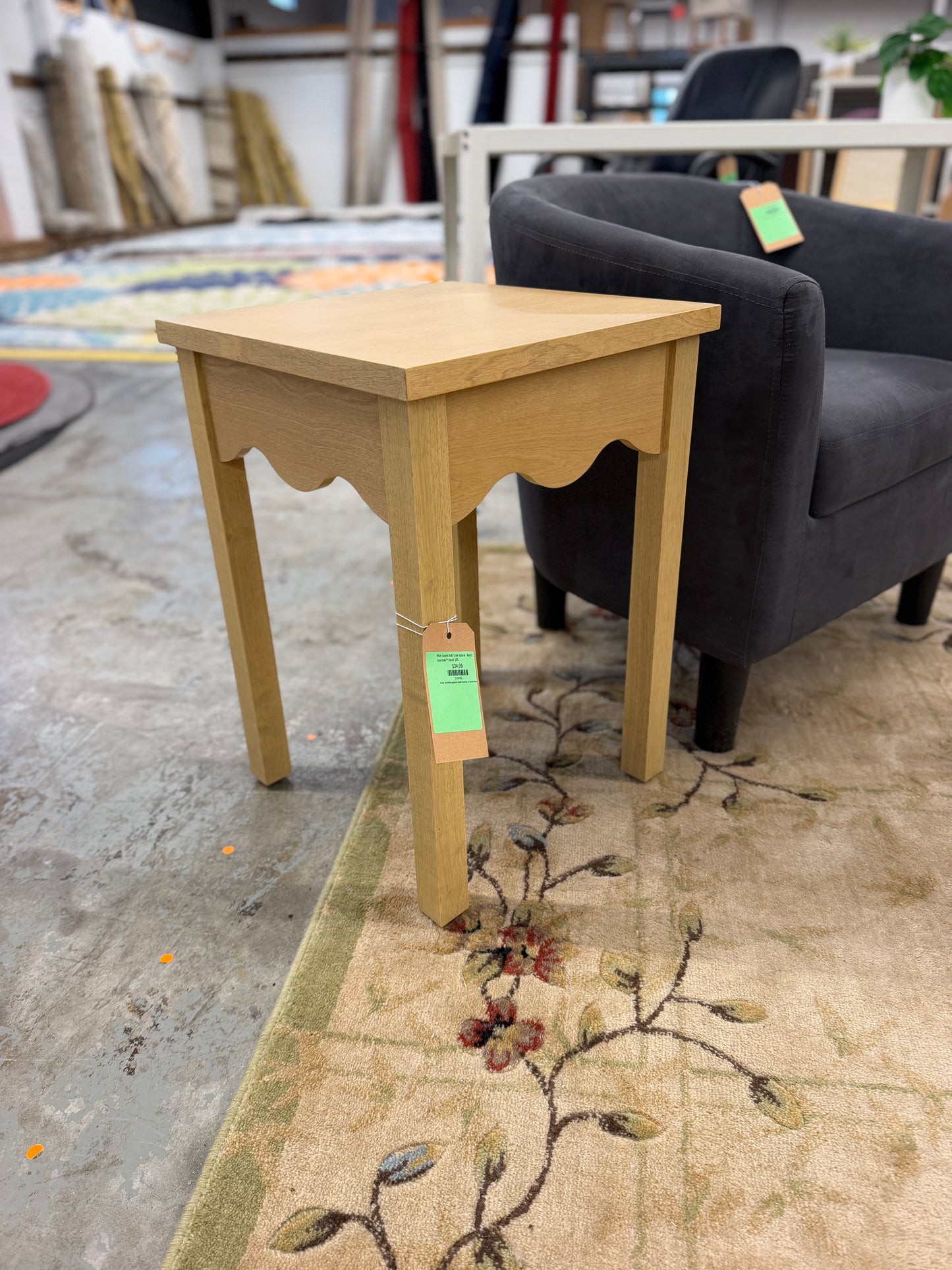 Wavy Accent Side Table Natural - Room Essentials™ Retail: $55