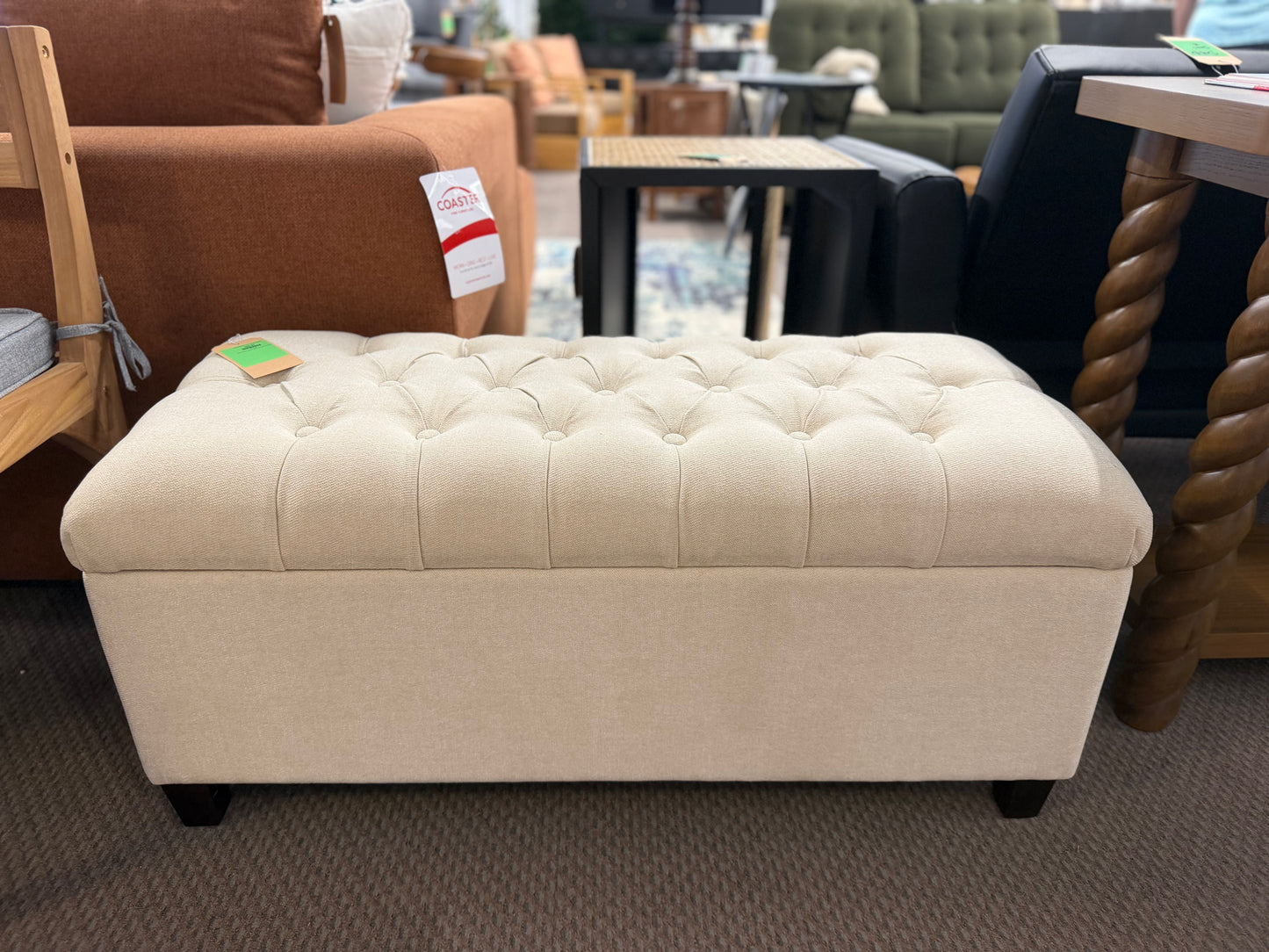 Tufted Upholstered Storage Bench