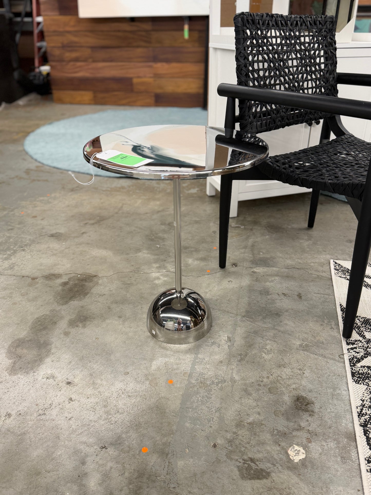 Optimistic Pedestal Metal Side Table Chrome - Room Essentials™ Assembly Required Retail: $40