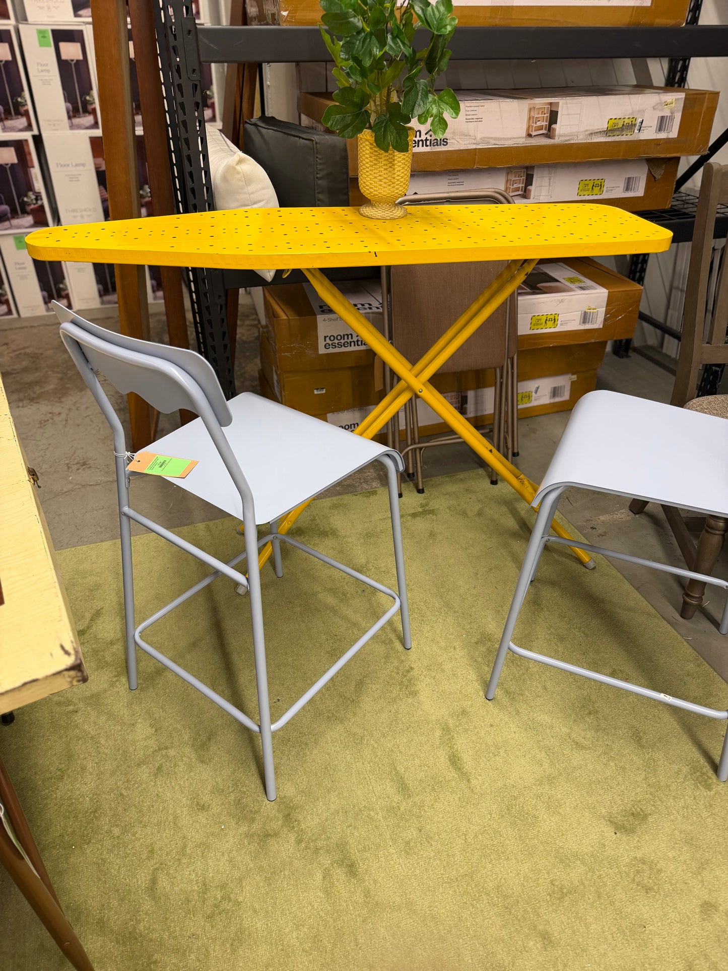 Vintage Yellow Ironing Board or Bar Table *donated