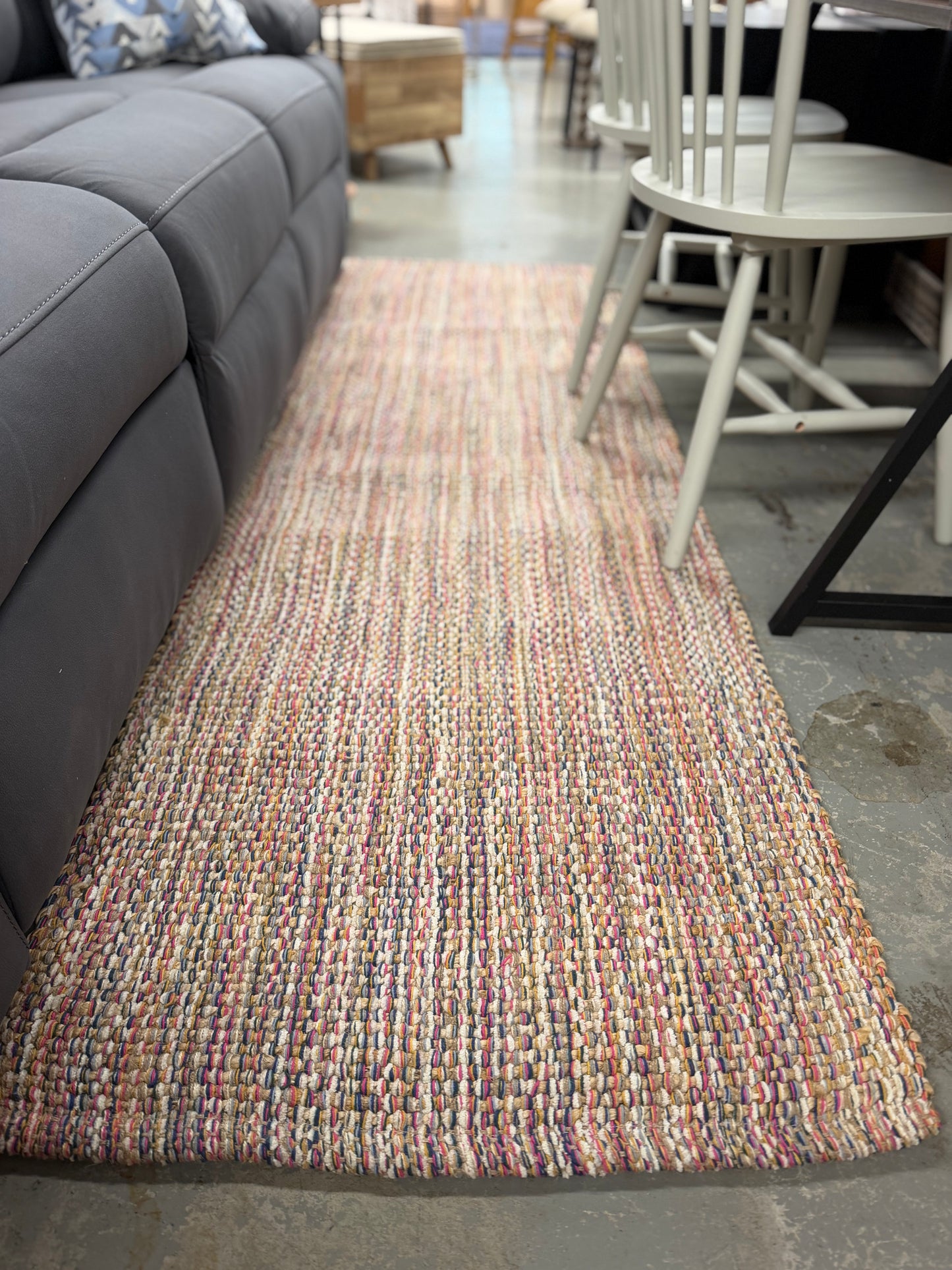 2'4"x7' Handloom Runner Rug - Threshold™: Abstract Jute & Cotton, Medium Pile, Indoor, OEKO-TEX Certified Retail: $50