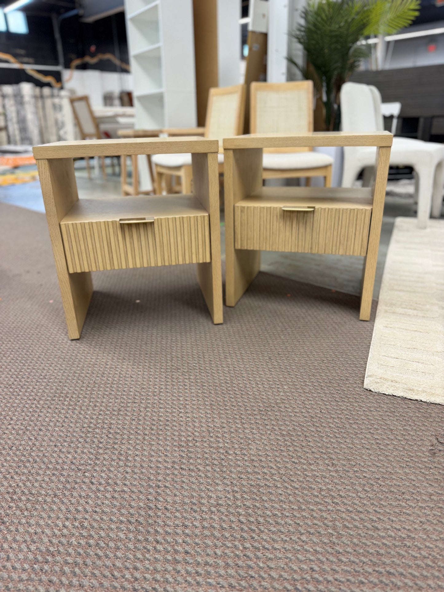 Threshold Groove Side Table Retail: $100