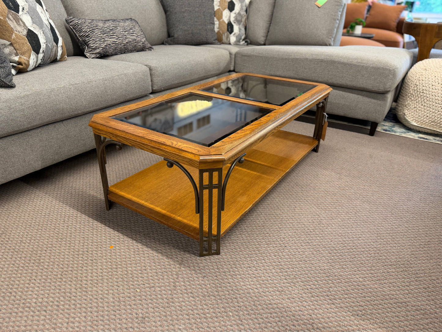 Metal and Glass Coffee Table *donated