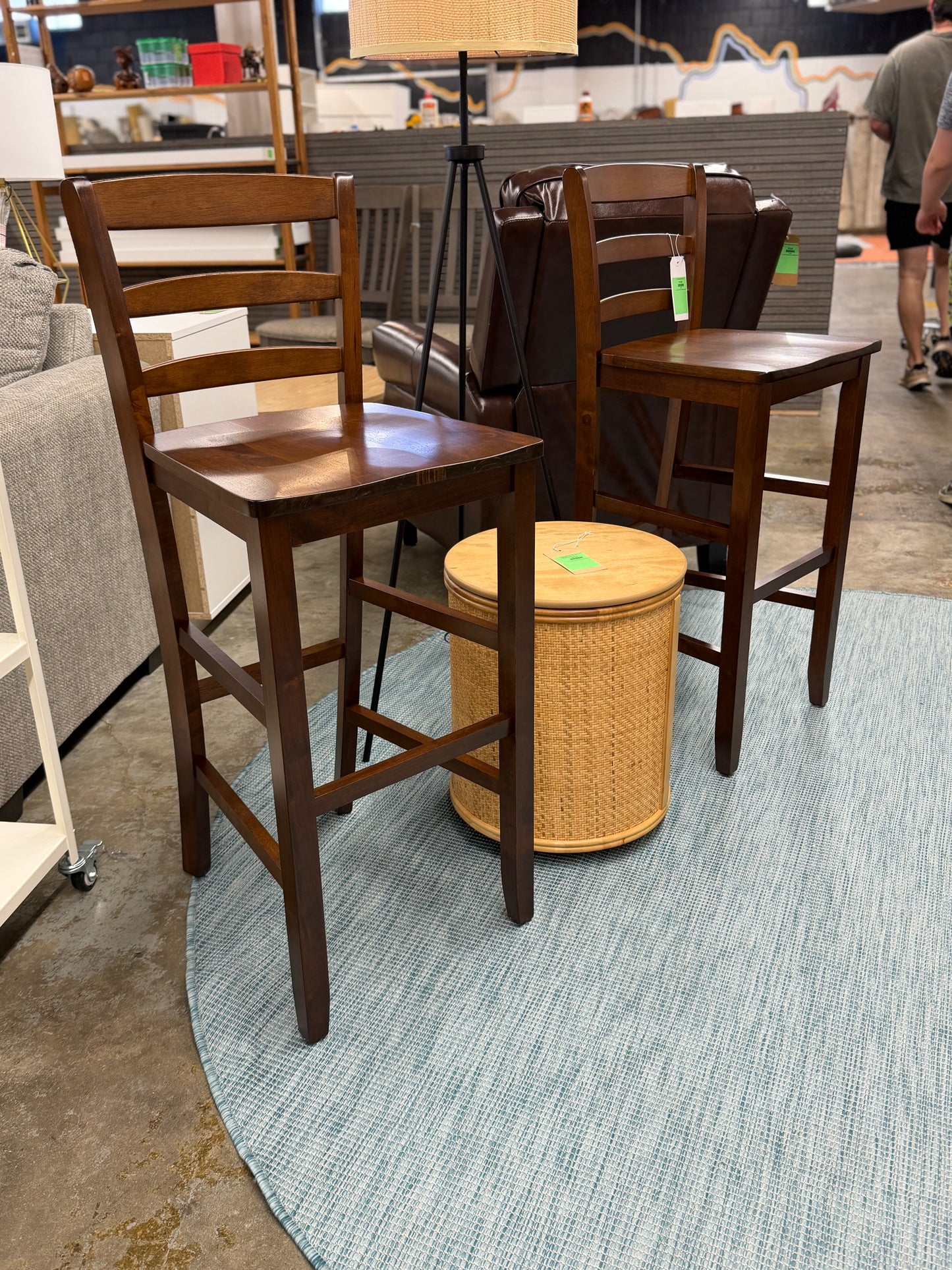 Ladder Back Barstool Set of 2