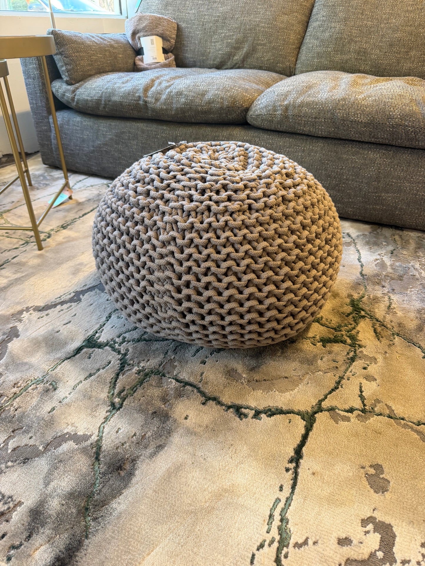 Cloverly Chunky Knit Pouf - Threshold — Retails elsewhere for $80