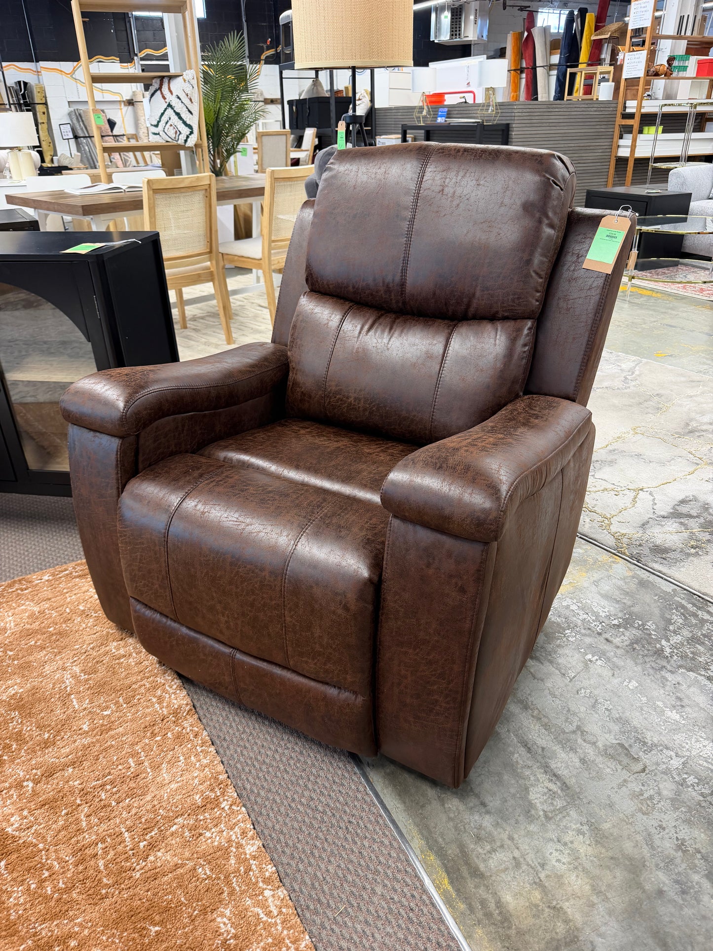 Manual Faux Leather Recliner