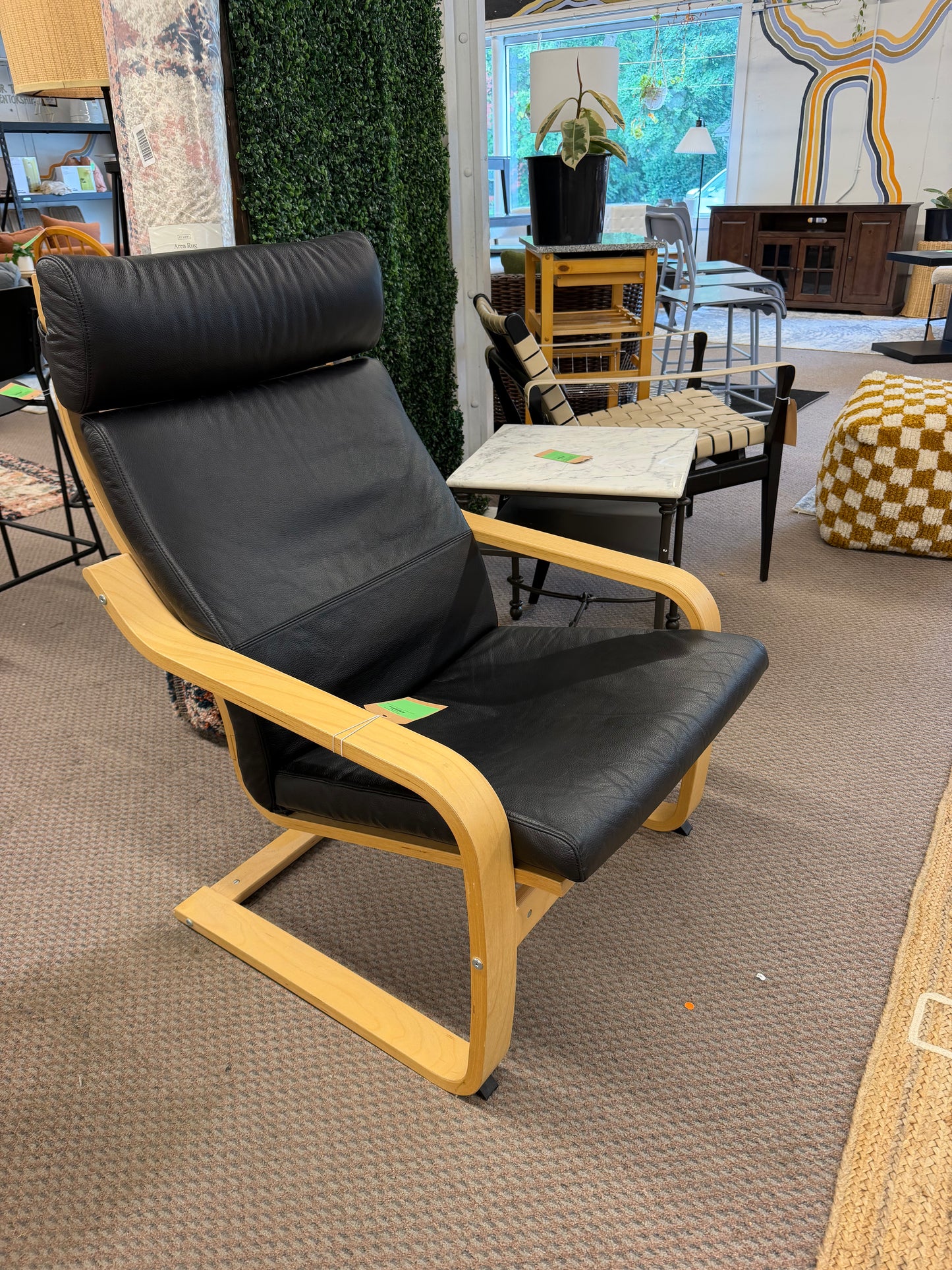 Leather Chair and Ottoman *donated