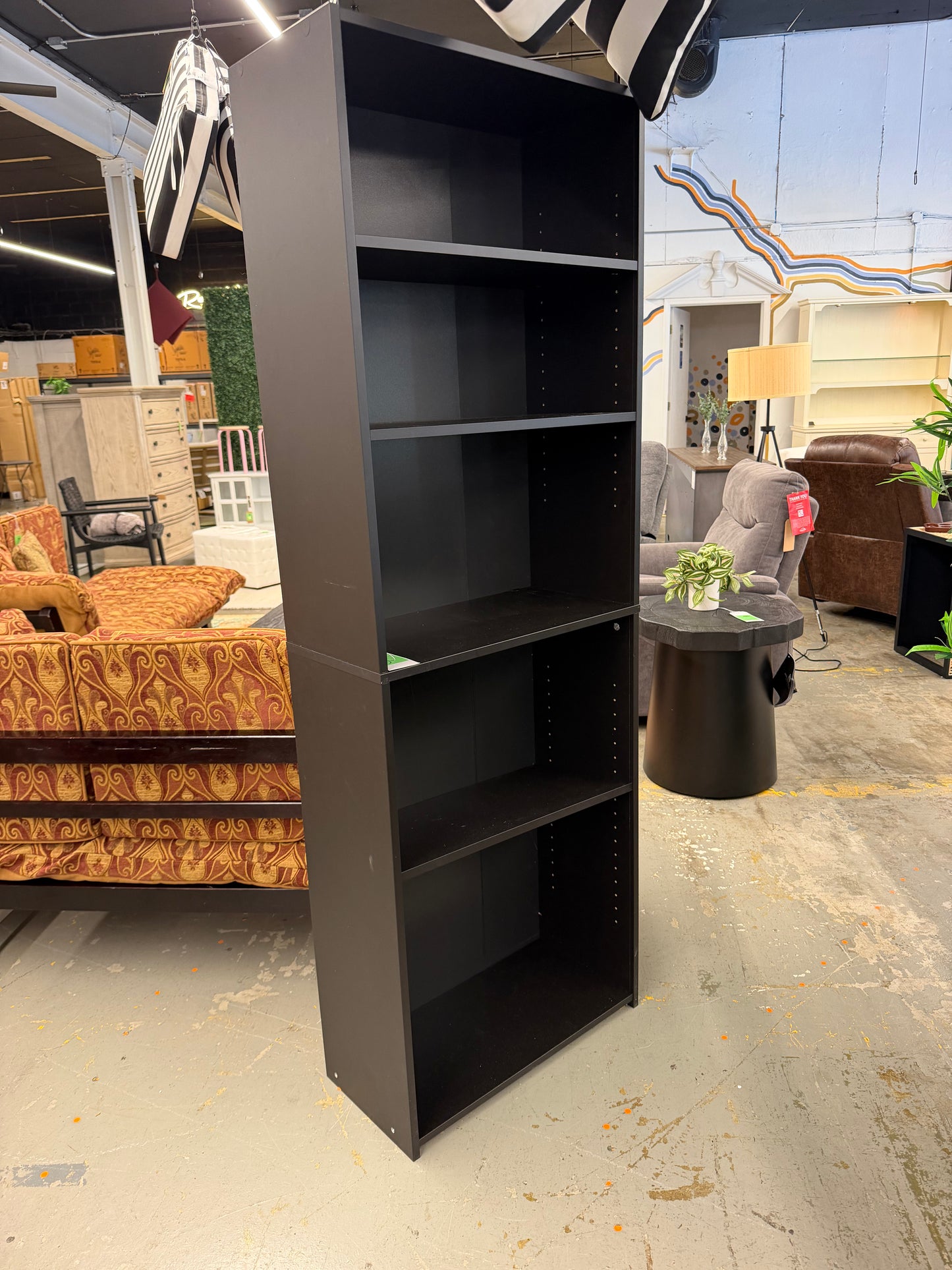 Black 5 Shelf Bookcase