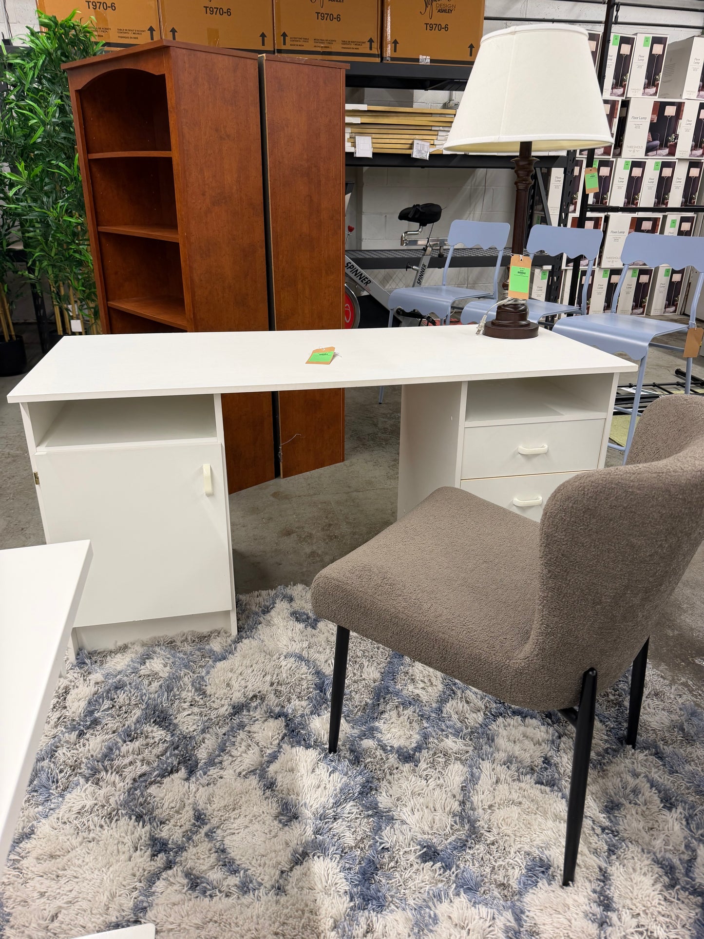 White Desk with Storage *donated