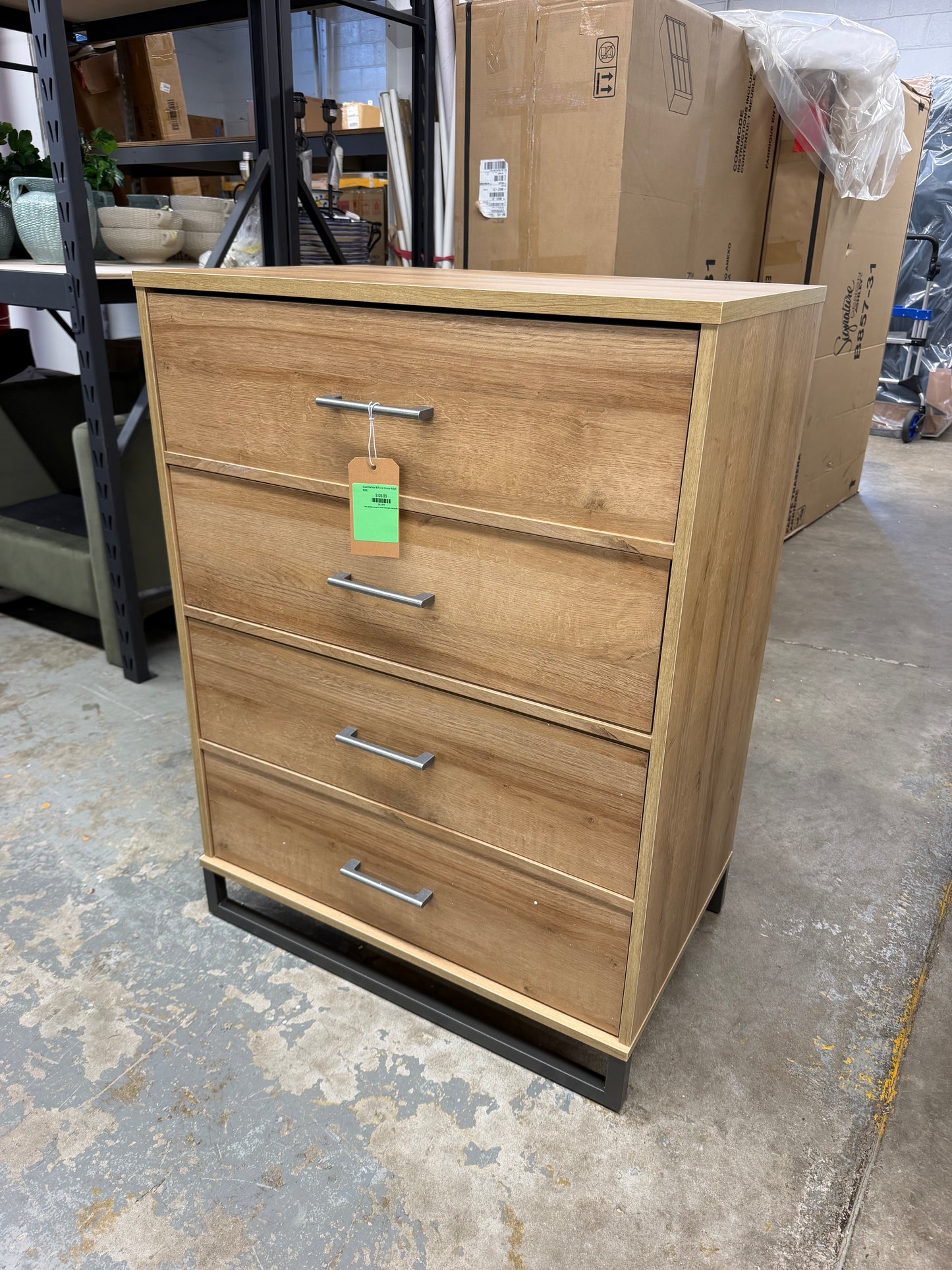 Mixed Material 4 Drawer Dresser Retail: $160