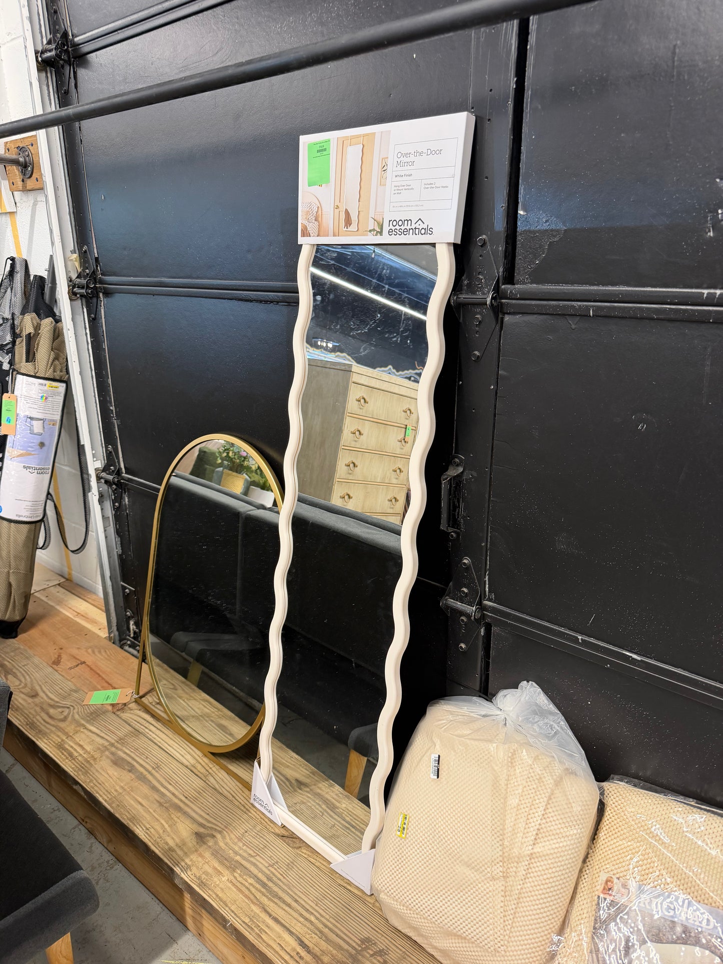 Wavy Over the Door Mirror Retail: $25