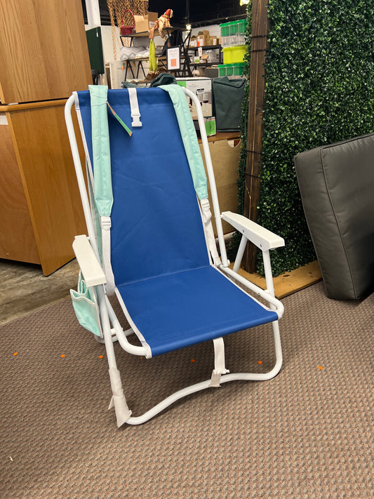 Outdoor Portable Backpack Beach Chair Navy Blue - Sun Squad | Retail Price: $40