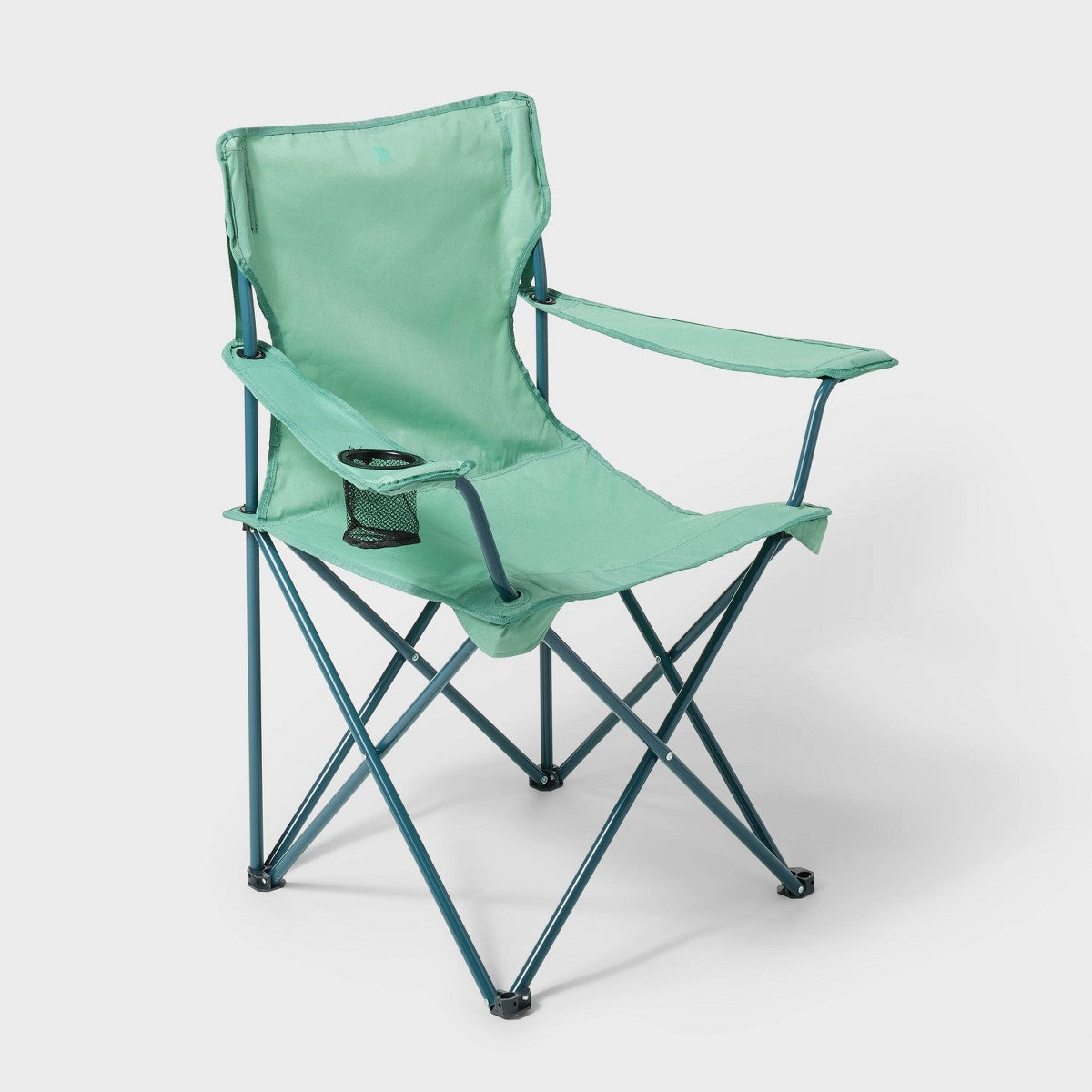 green camping chair - stock photo