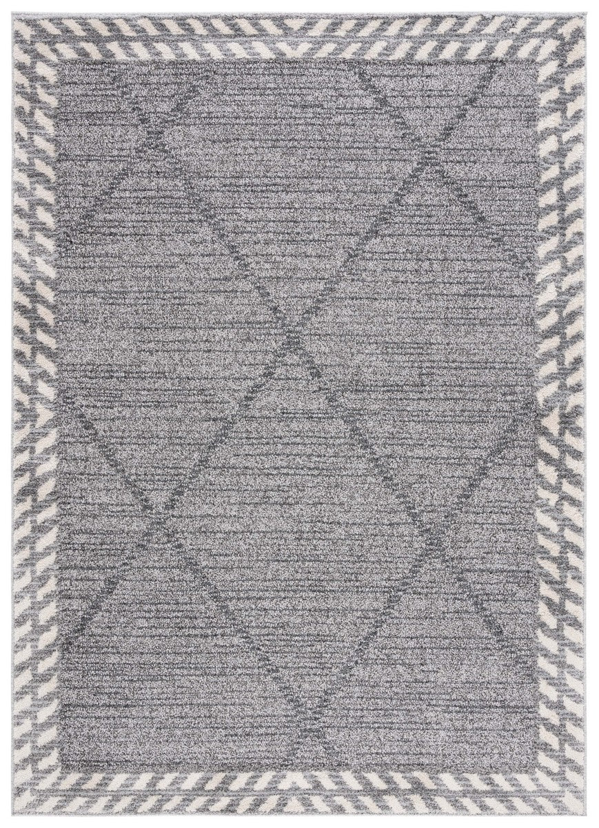 5 x 7 Area Rug Martha Stewart Lucia Shag in Grey / Ivory - MSR0752F | ID 14578