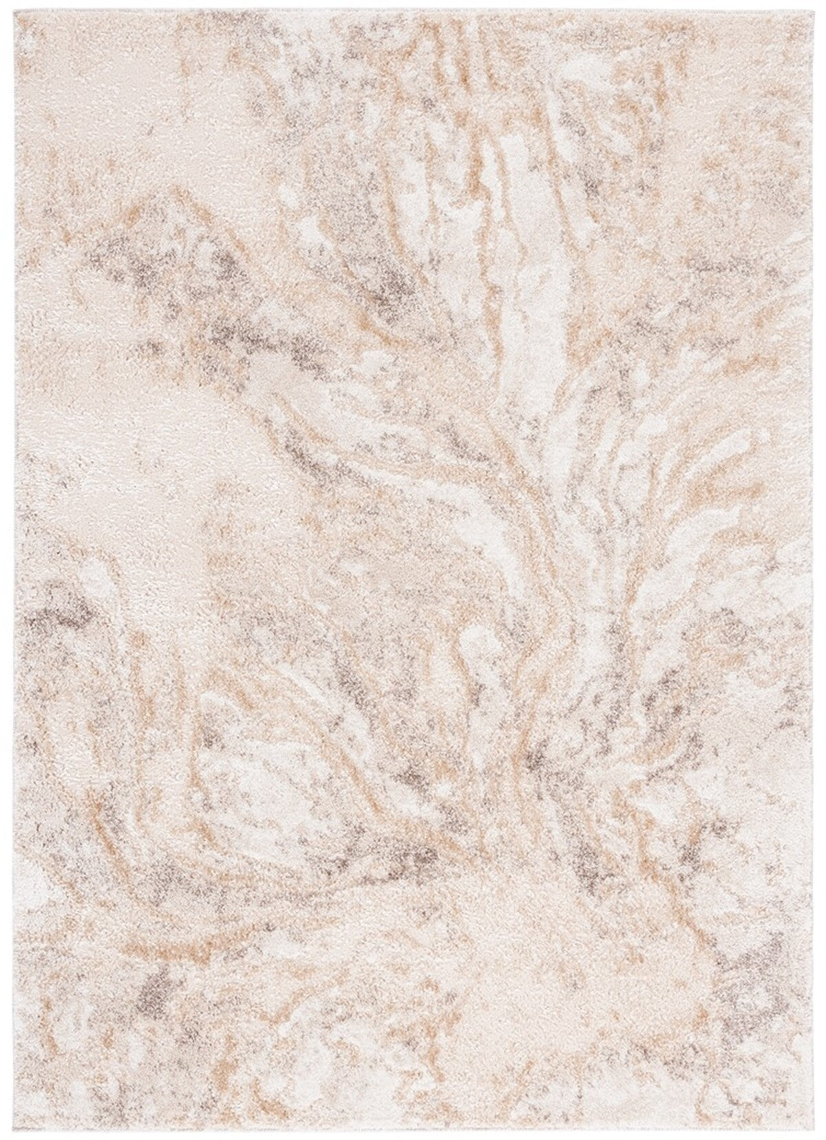 5 x 7 Area Rug Ravine Shag in Beige / Ivory - RVE352B | ID 14584
