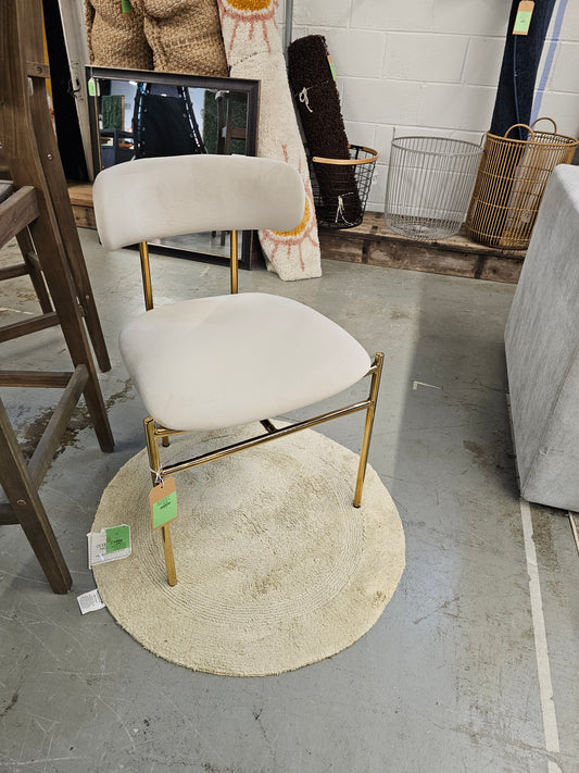 Orion Luxe Dining Chair with Brass Legs Gray Velvet - Threshold - Retail Price: $65