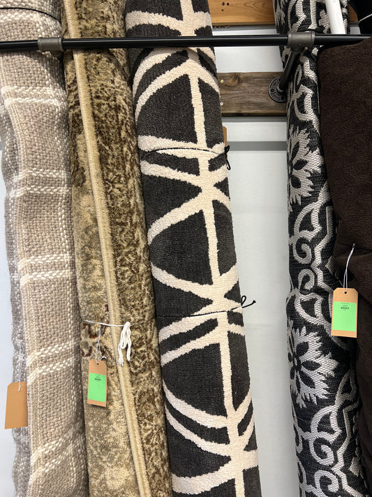 7 x 10 Microplush Geo Knitted Area Rug - Threshold™ Retail: $200 MINOR SMUDGES ON EDGE from warehouse