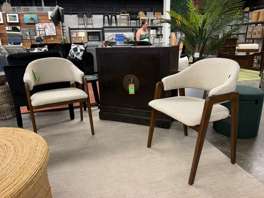 Ingleside Open Back Upholstered Wood Frame Dining Chair - Threshold — Retails elsewhere unassembled for $150