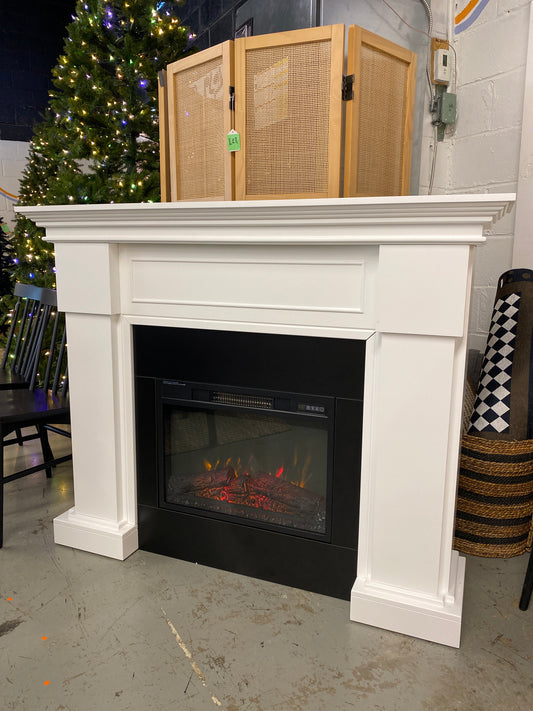 Electric Fireplace With Mantel, 1500W Freestanding Heater With Remote Control  - Retail Price: $629.99