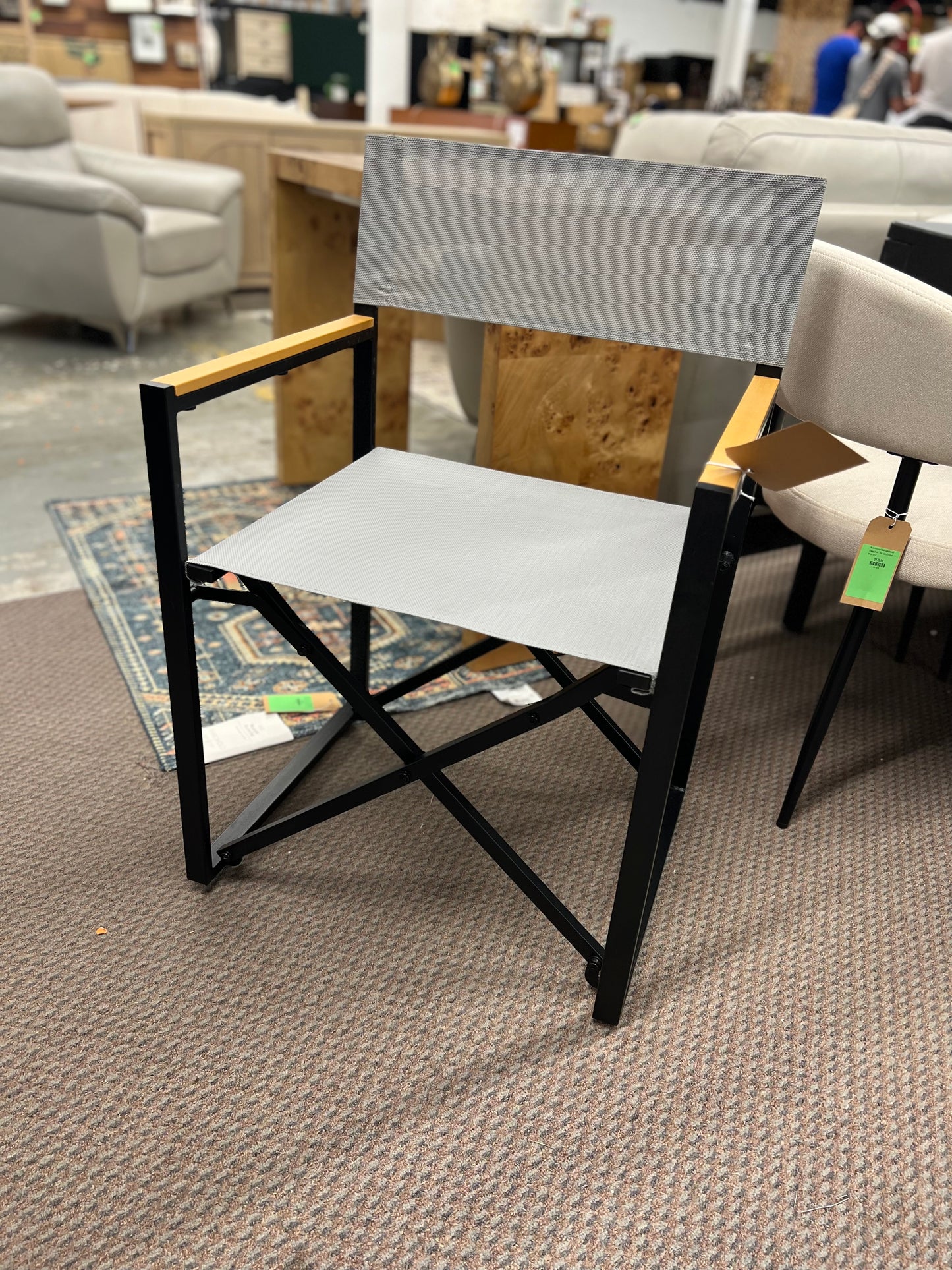 Henning Folding Patio Dinning Chair Gray - Threshold | Retail Price: $65