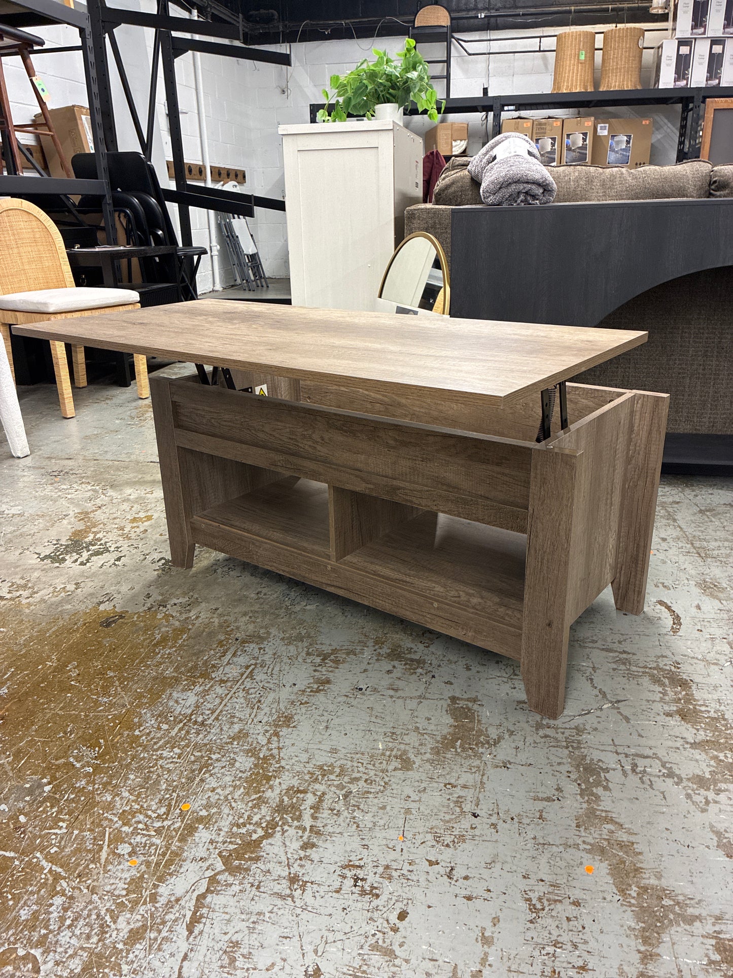 Lift Top Coffee Table in Grey Wash *donated