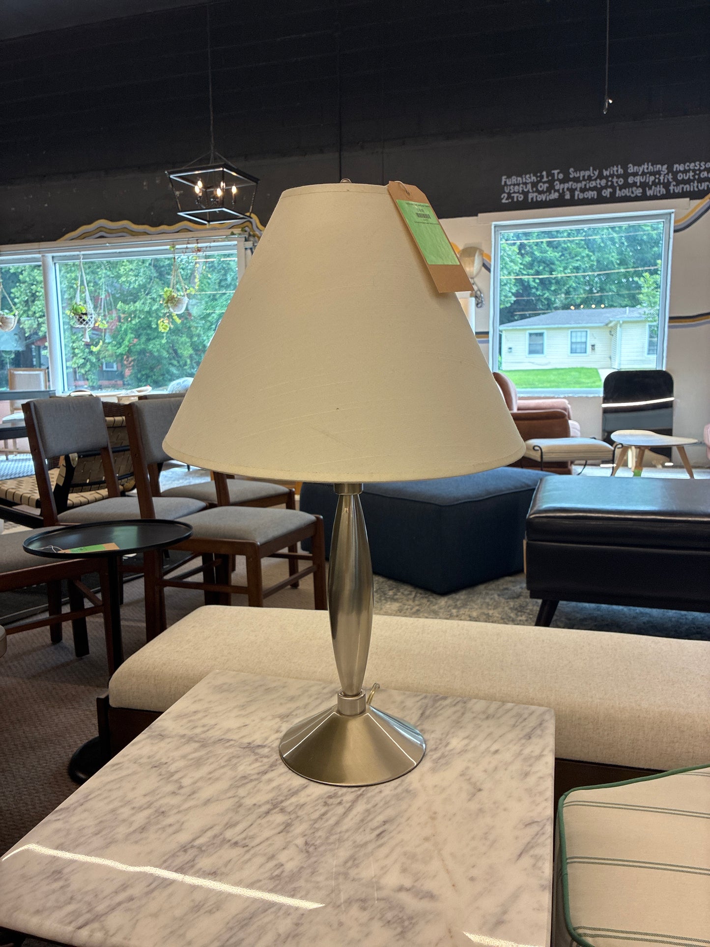 Oryn Brushed Steel Table Lamp *donated
