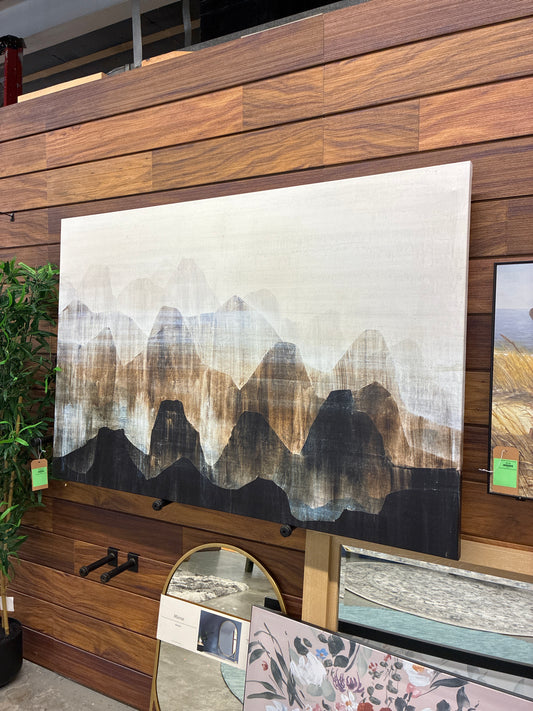 Distant Vistas II By Farrell Douglass, Abstract Mountains Decor, Nature Wall Art