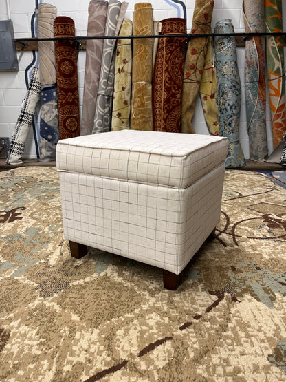 Cole Classics Square Storage Ottoman with Lift Off Top Natural - HomePop: Bedroom Bench, Footrest | Retail Price: $63.99