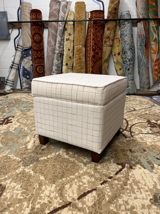 Cole Classics Square Storage Ottoman with Lift Off Top Natural - HomePop: Bedroom Bench, Footrest | Retail Price: $63.99