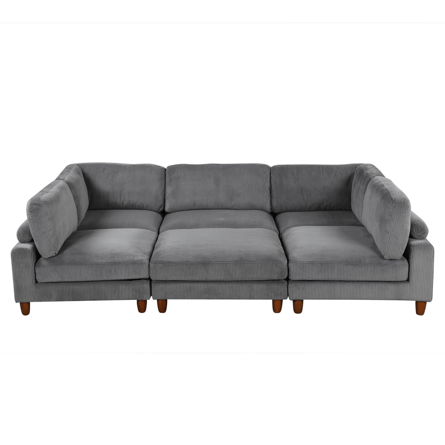 163''Modular Sectional Sofa,with Ottoman L Shaped Corner Sectional for