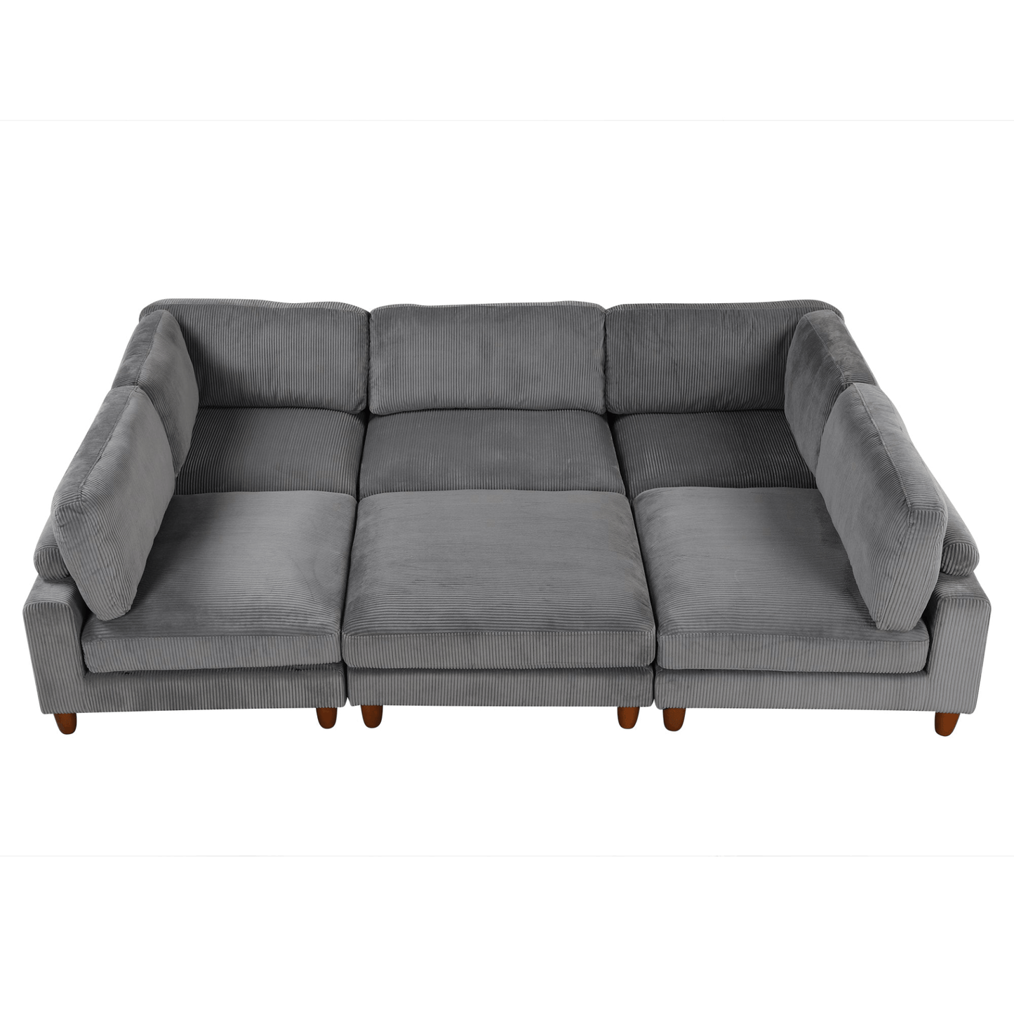 163''Modular Sectional Sofa,with Ottoman L Shaped Corner Sectional for