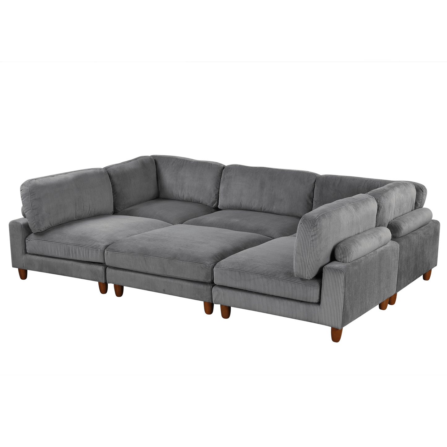 163''Modular Sectional Sofa,with Ottoman L Shaped Corner Sectional for