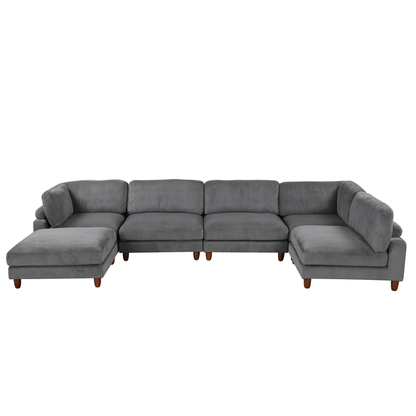 163''Modular Sectional Sofa,with Ottoman L Shaped Corner Sectional for