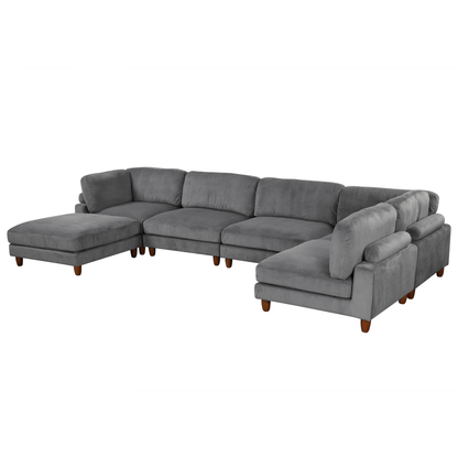 163''Modular Sectional Sofa,with Ottoman L Shaped Corner Sectional for