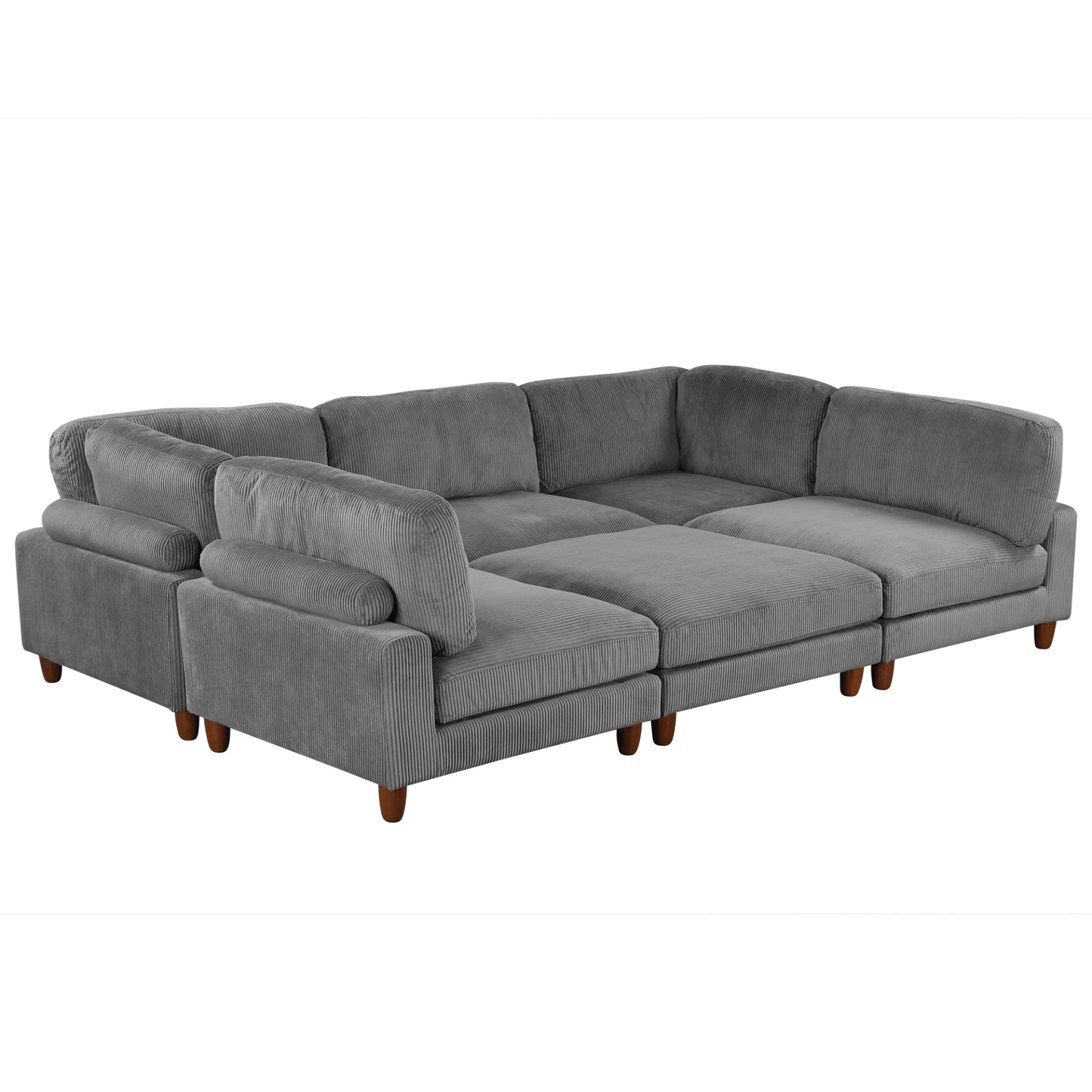 163''Modular Sectional Sofa,with Ottoman L Shaped Corner Sectional for