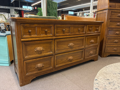 Vintage Dixie Solid Wood Long 9 Drawer Dresser *donated