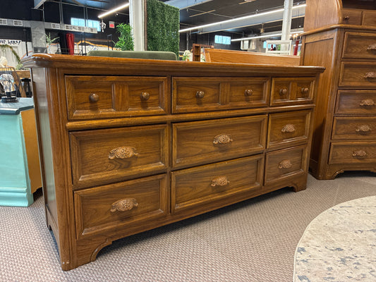 Vintage Dixie Solid Wood Long 9 Drawer Dresser *donated