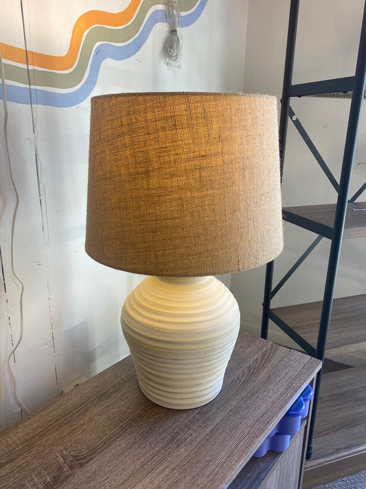White Ceramic Table Lamp *donated