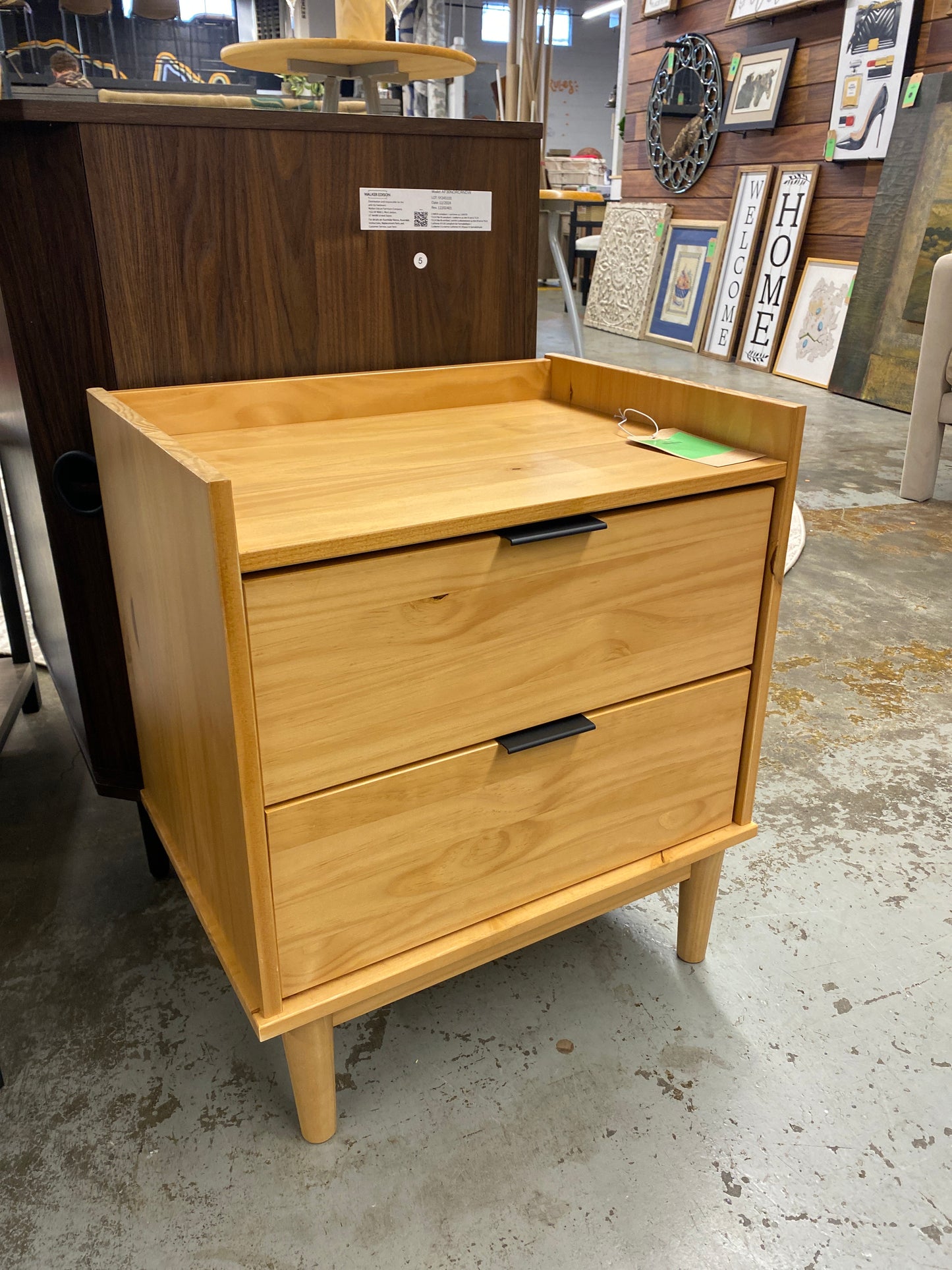 Lee Mid-Century Modern Wood Nightstand