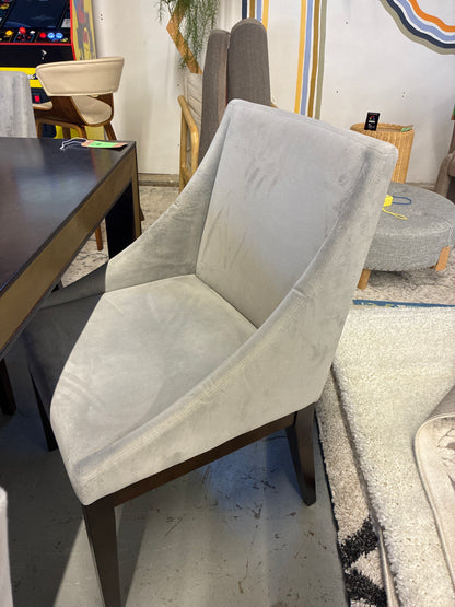 Set of 6 Upholstered Dining Chairs *donated | AS IS scratched fabric