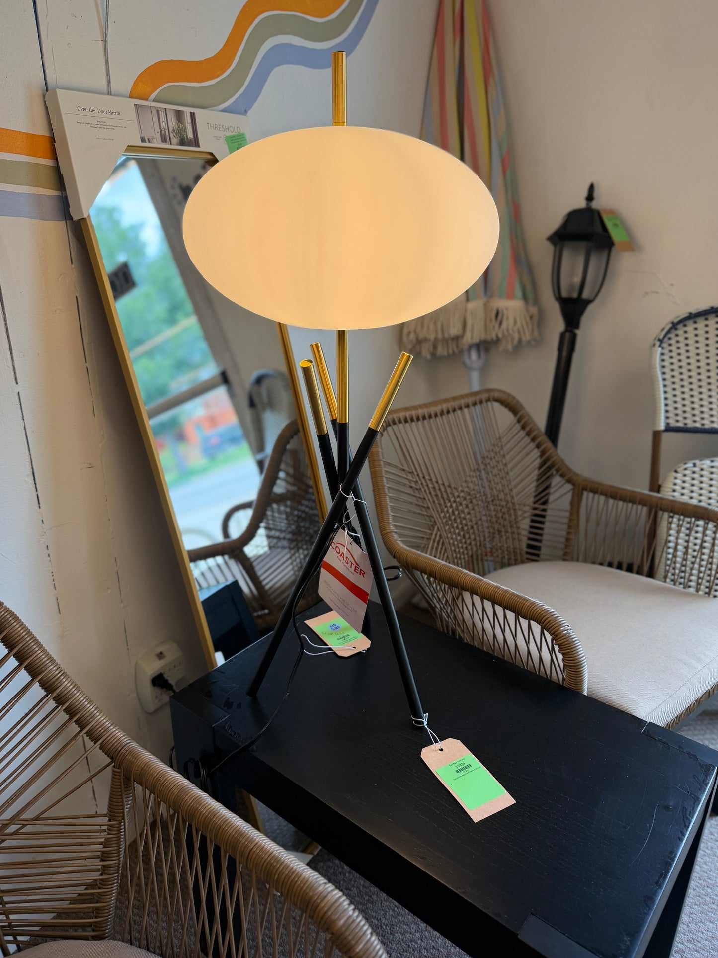 Caen Black Table Lamp