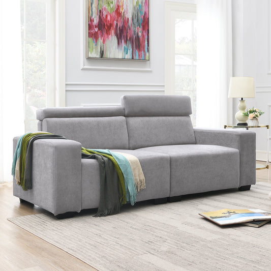 87*34.2'' 2-3 Seater Sectional Sofa Couch with Multi-Angle Adjustable