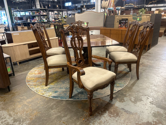 Ornate Wooden Dining Chairs (Set of 6) *donated
