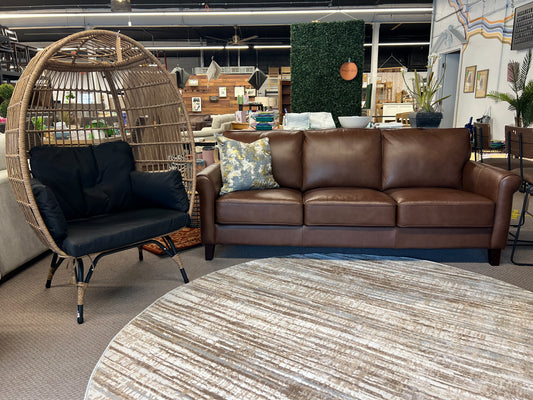 Outdoor Wicker Egg Basket Lounge Chair, Black - Yaheetech | Retail Price: $335