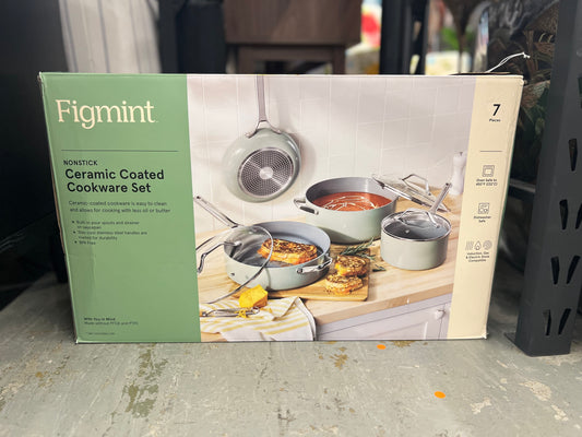 7pc Nonstick Ceramic Coated Aluminum Cookware Set - Figmint™ Retail: $100