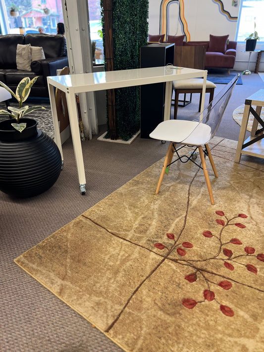 45" Rolling Metal Computer Desk Chalk White - Room Essentials | Retail Price: $120