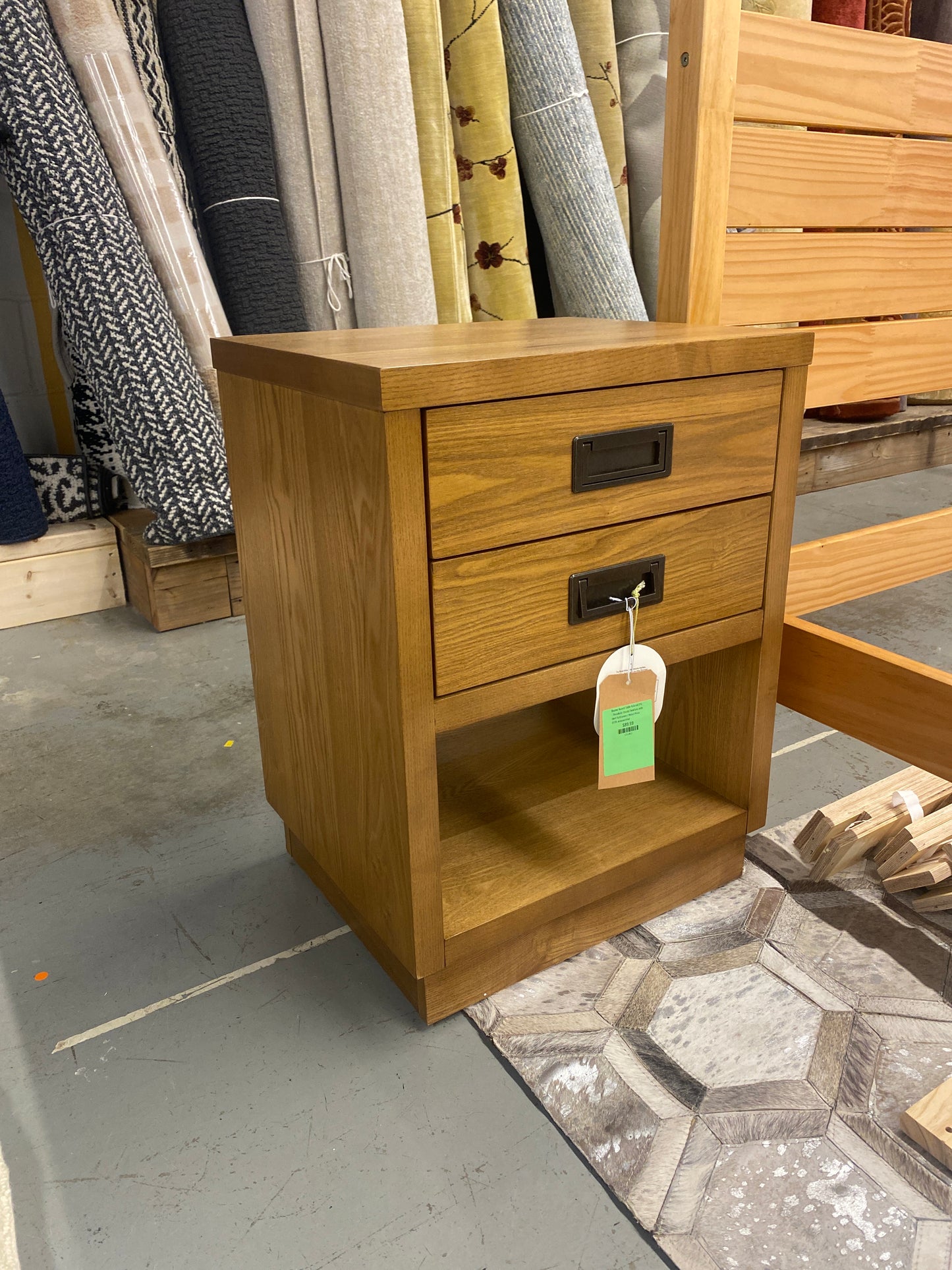 Bourne Accent Table Natural (FA) - Threshold: Sturdy Furniture with Shelf & Drawers | Retail Price: $120