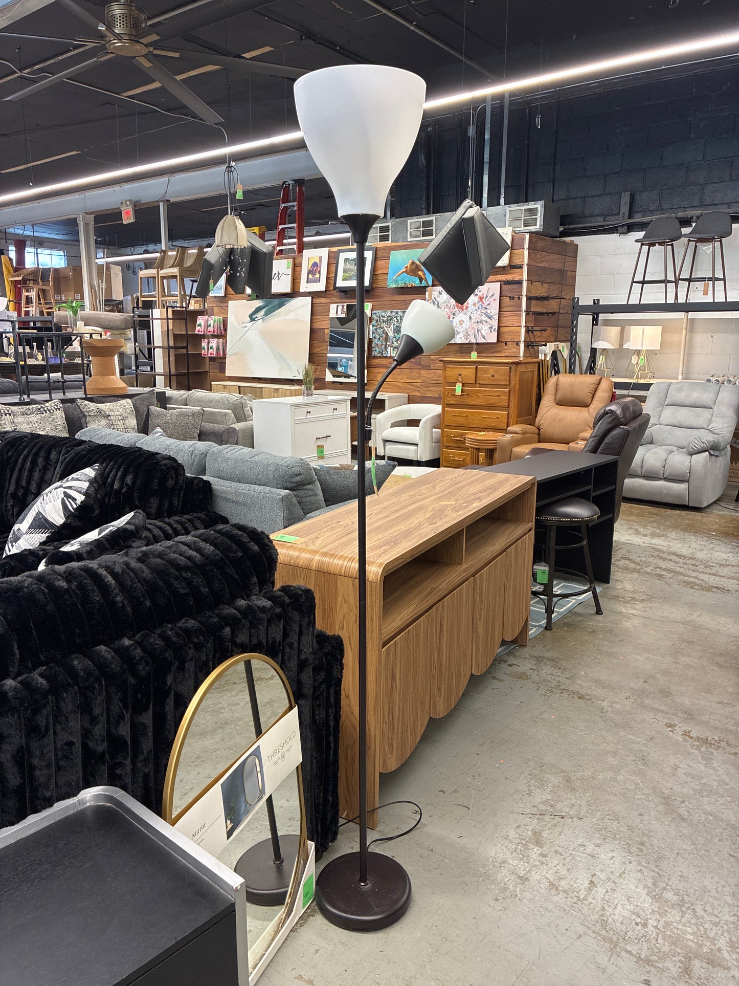 Floor Lamp with Adjustable Arm *donated