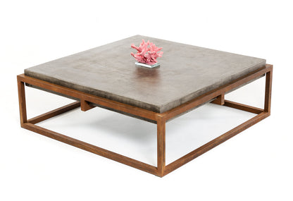 15inches Concrete and Metal Coffee Table